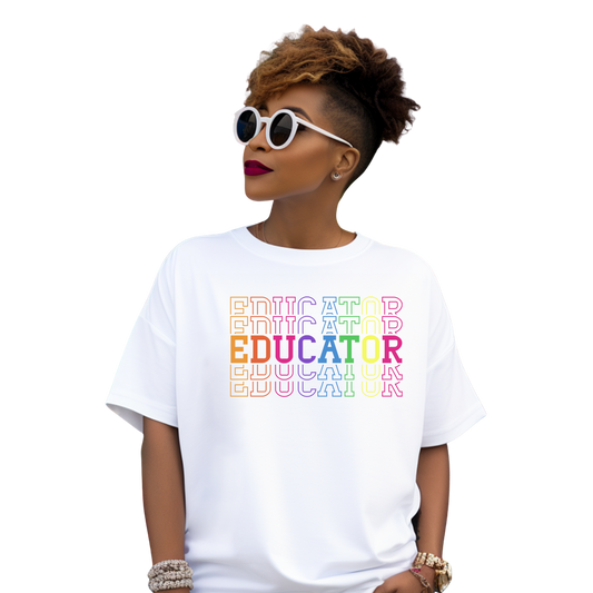 Colorful Educator Vibes Unisex T-Shirt