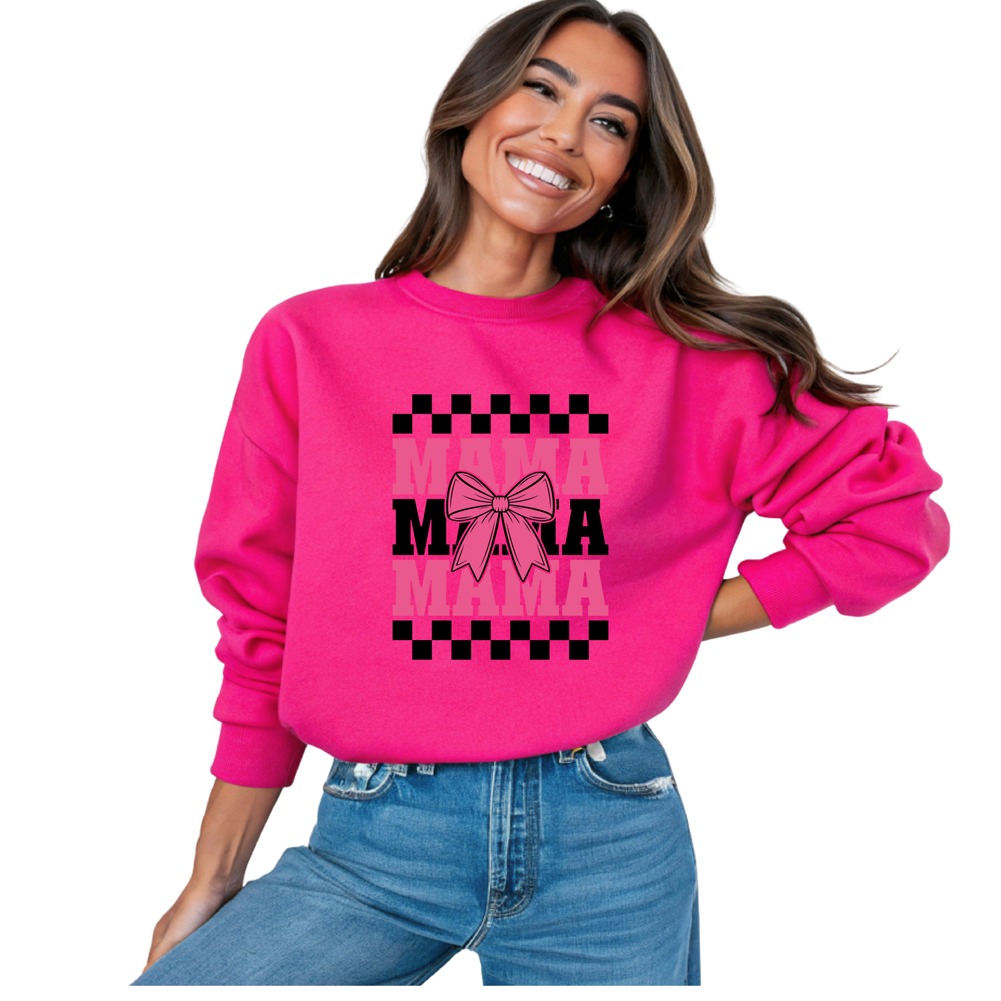 Coquette-Mama Crewneck Pullover Sweatshirt