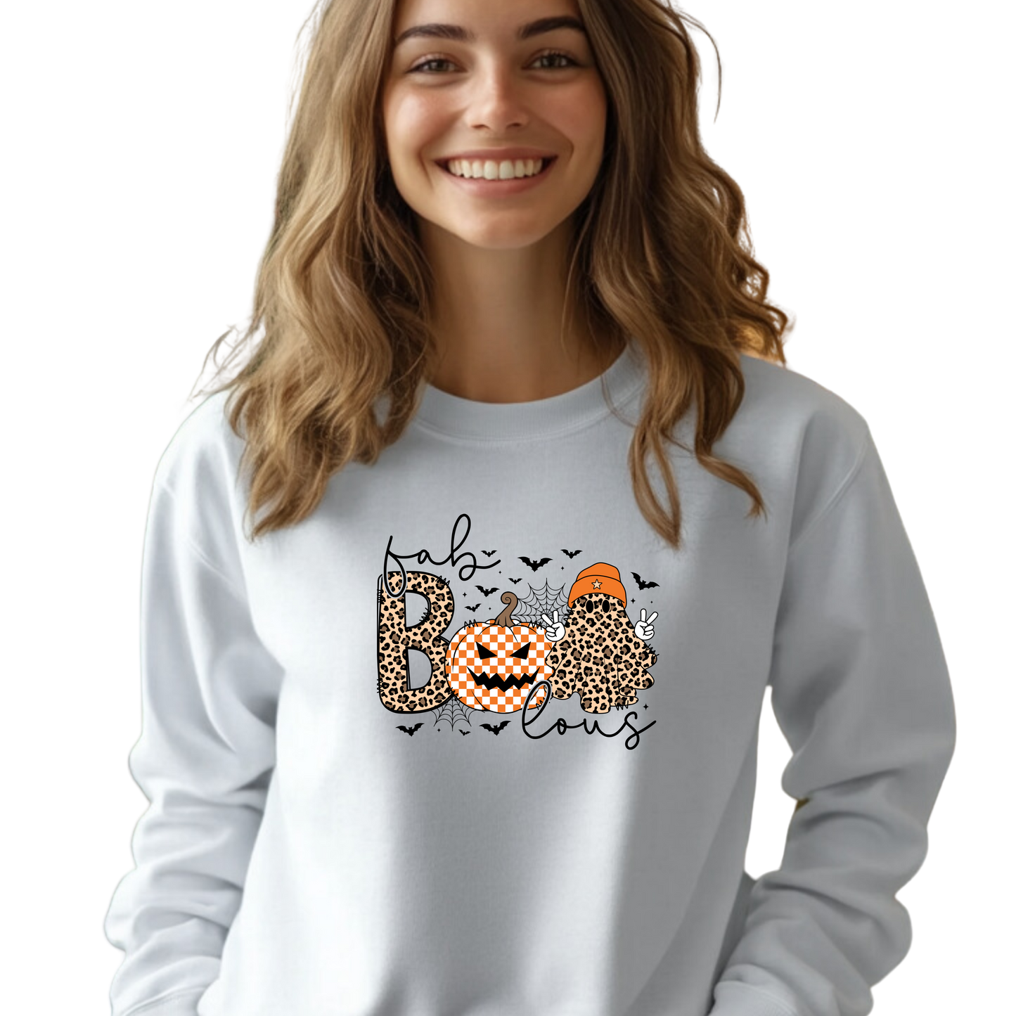 Fab boo lous Halloween Crewneck Pullover Sweatshirt