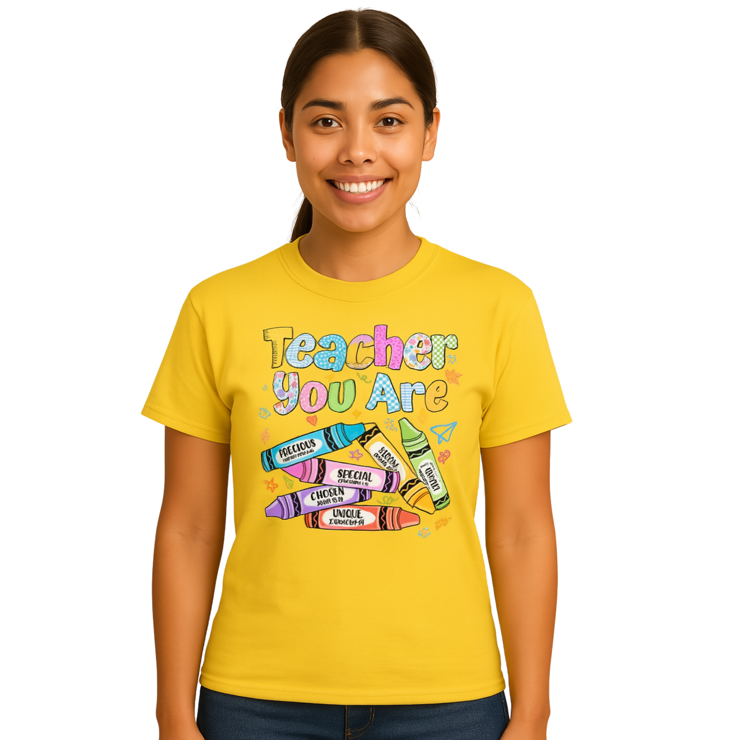 Teacher You Are Faith Crayon Unisex T-Shirt