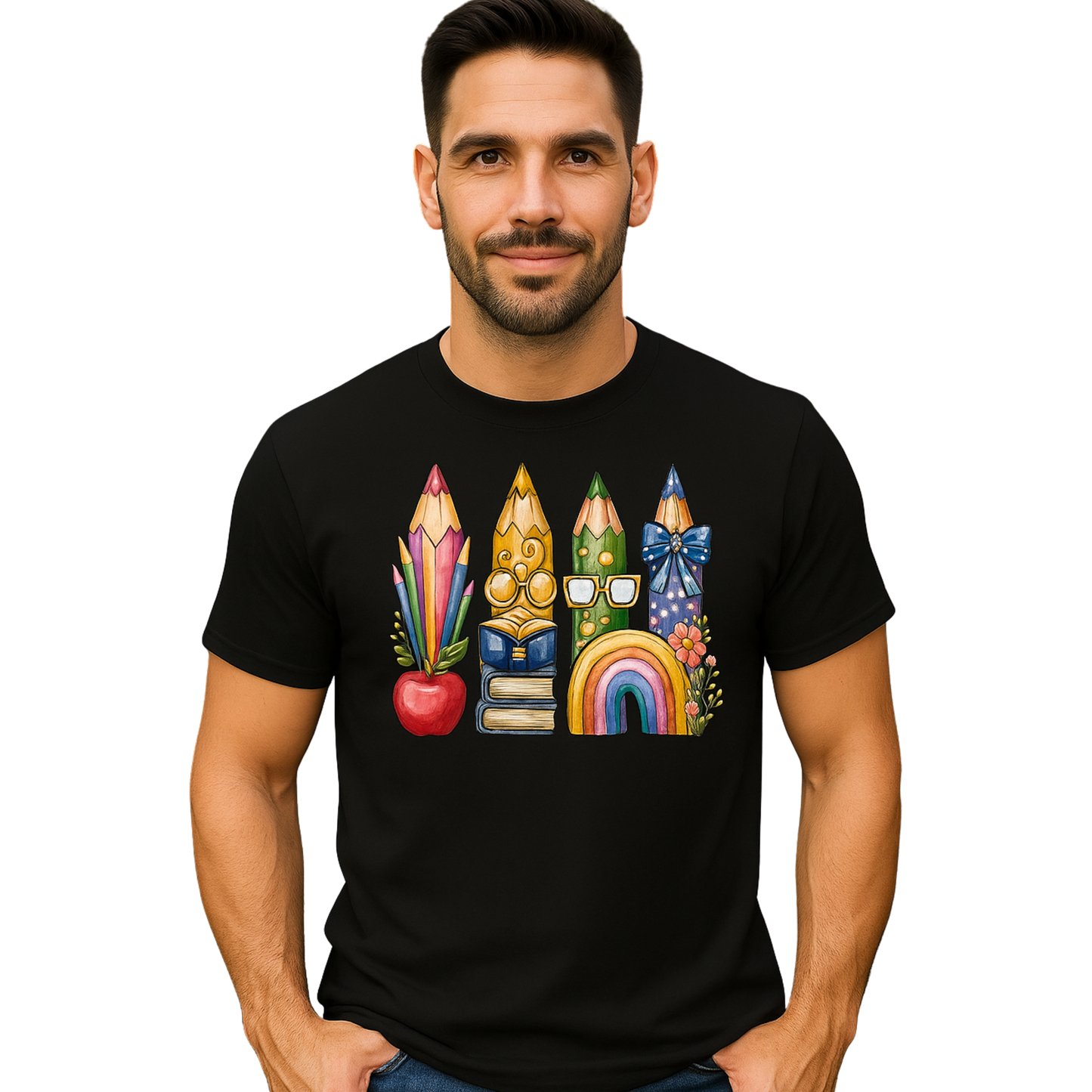 Back to School Watercolor Pencil Unisex T-Shirt