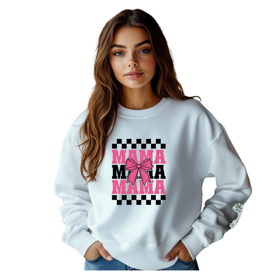 Coquette-Mama Crewneck Pullover Sweatshirt