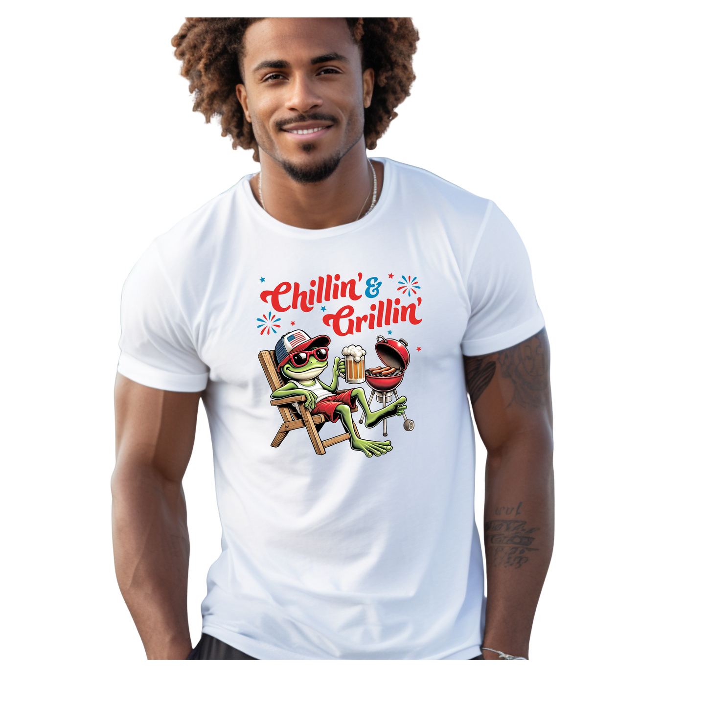 Chillin' & Grillin' Funny Frog BBQ T-Shirt