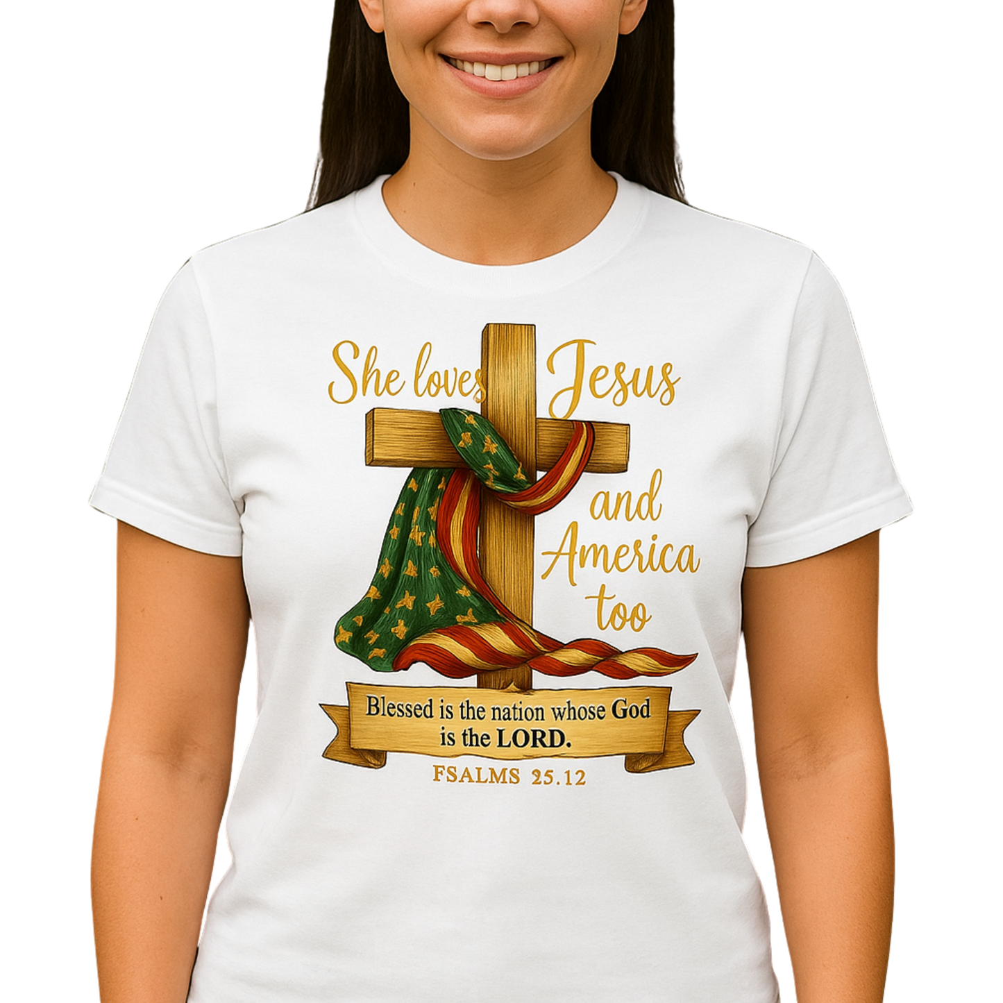 Faith-Inspired Unisex T-Shirt for Lovers of Jesus and America