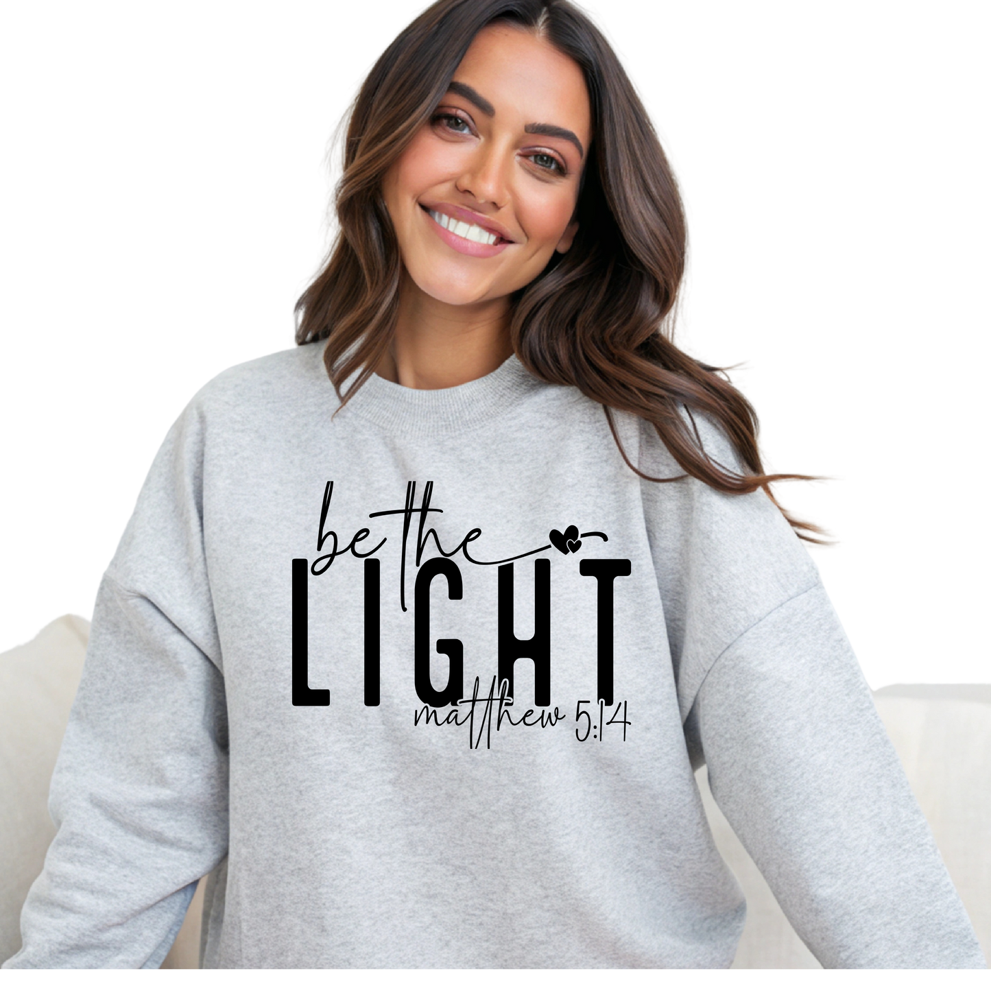 Be The Light Matthew Crewneck Pullover Sweatshirt