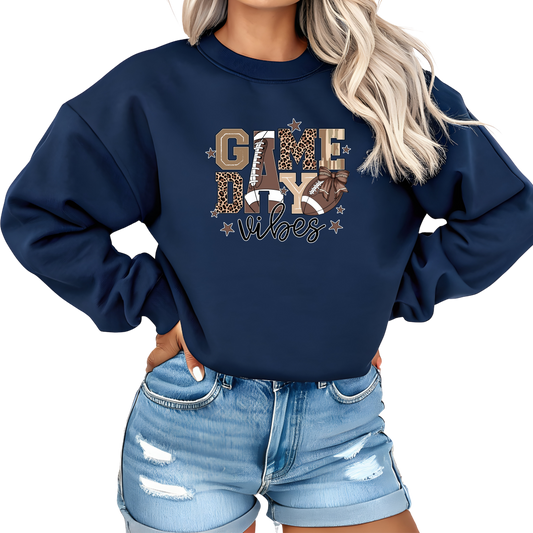 Game Day Football Crewneck Pullover Sweatshirt