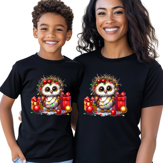 Owl I Want for Christmas Holiday T-Shirt