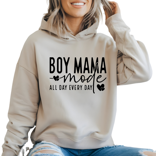Boy Mama Mode All Day Every Day Love Pullover Hoodie