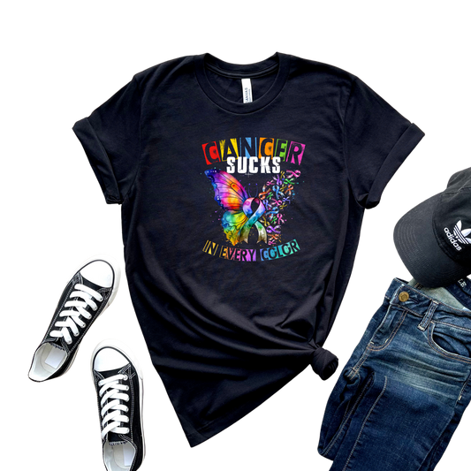 Colorful Cancer Sucks In All  T-Shirt