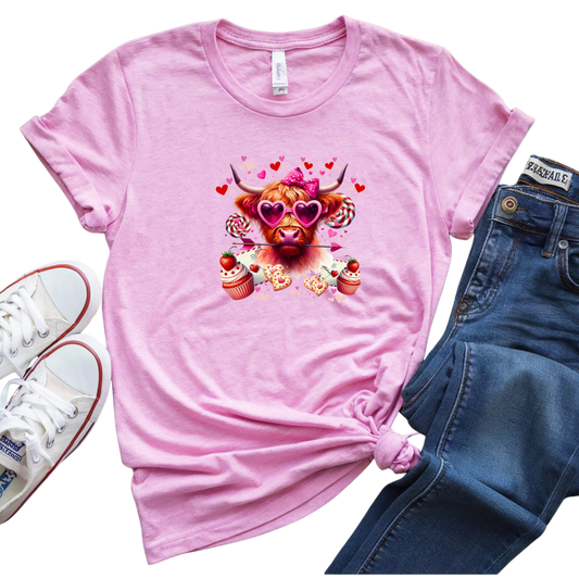 Moo’d for Love Sweetheart Highland T-Shirt