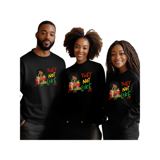 They Not Like Us Black Excellence Hoodie Juneteenth Bold Statement Wear Pullover Hoodie