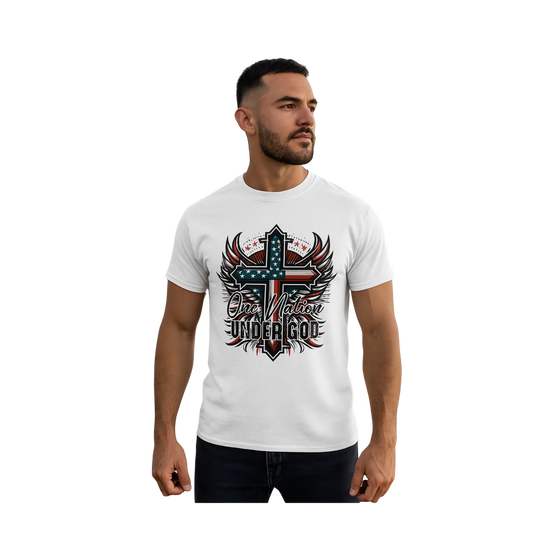 Patriotic One Nation Under God USA Flag Unisex T-Shirt