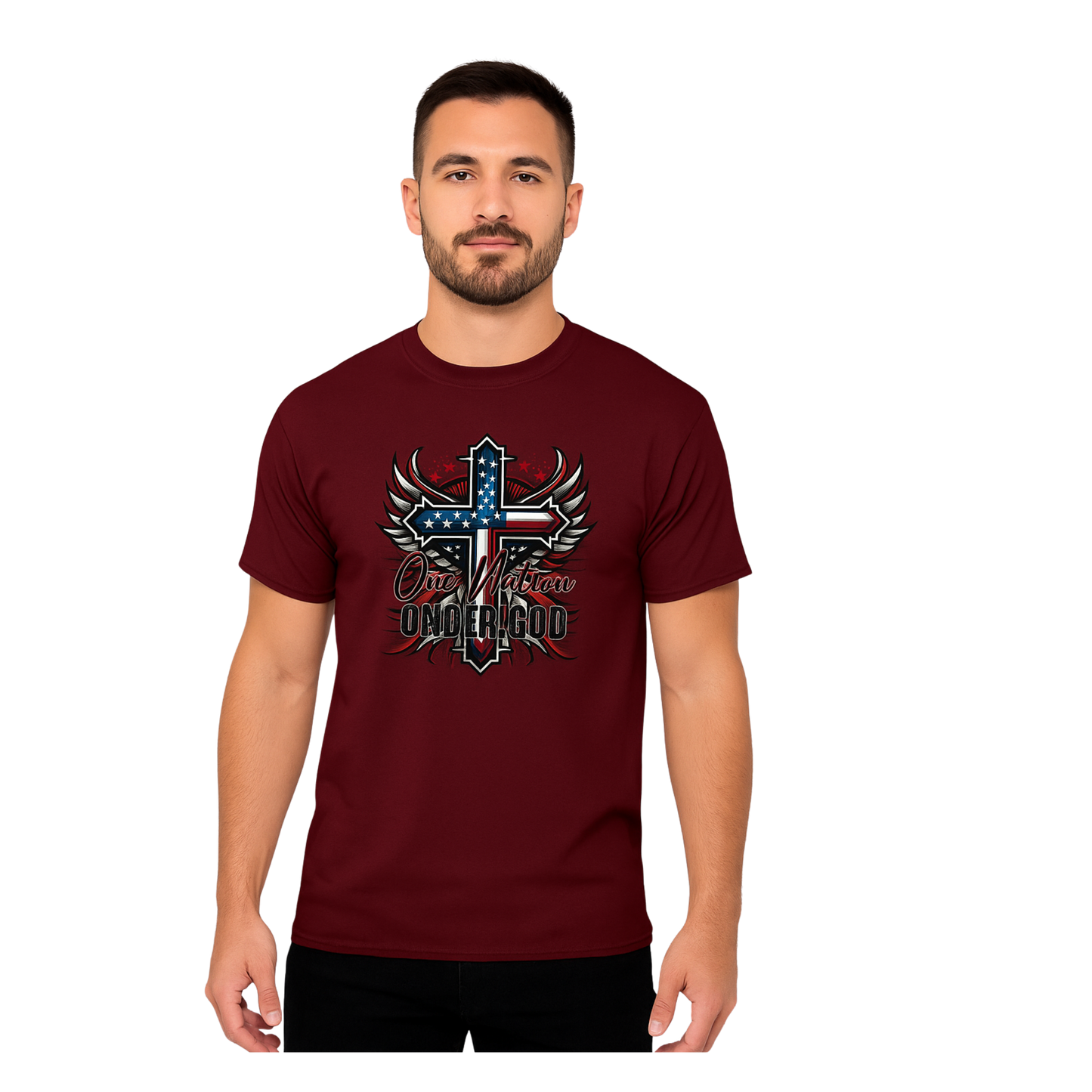 Patriotic One Nation Under God USA Flag Unisex T-Shirt
