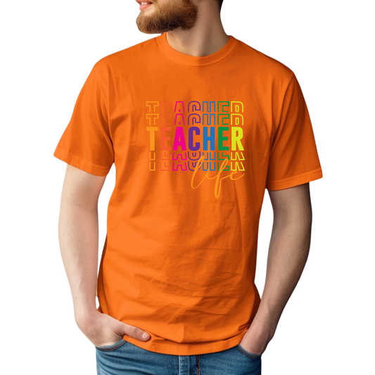 Teacher Life Rainbow T-Shirt