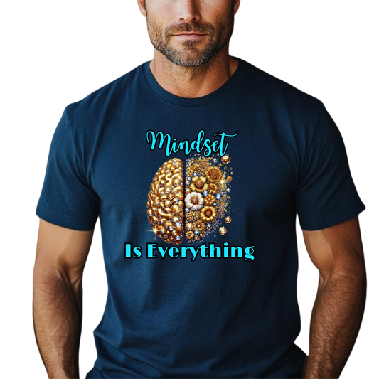 Mental Health Matter Gold Mindset  Bloom Into Your Best Self T-Shirt