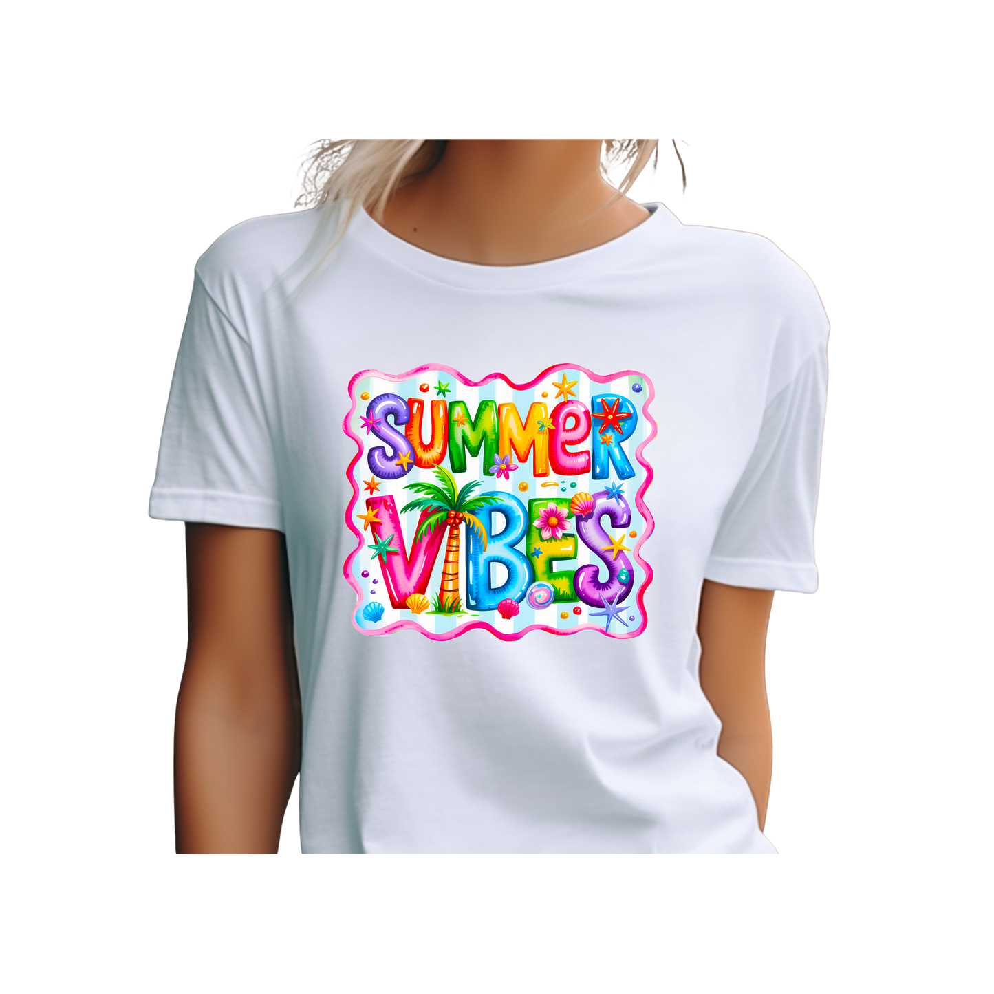 Colorful Summer Tropical Beach Vibes T-Shirt