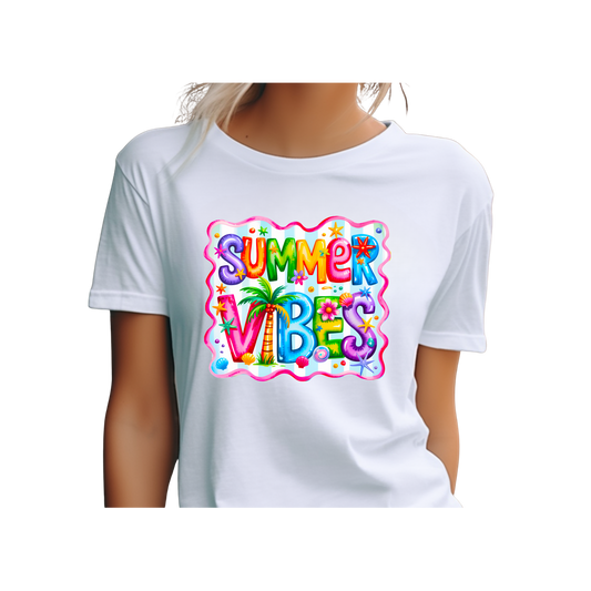 Colorful Summer Tropical Beach Vibes T-Shirt