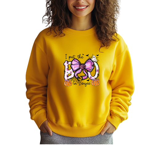 BOO in Boujee Crewneck Pullover Sweatshirt