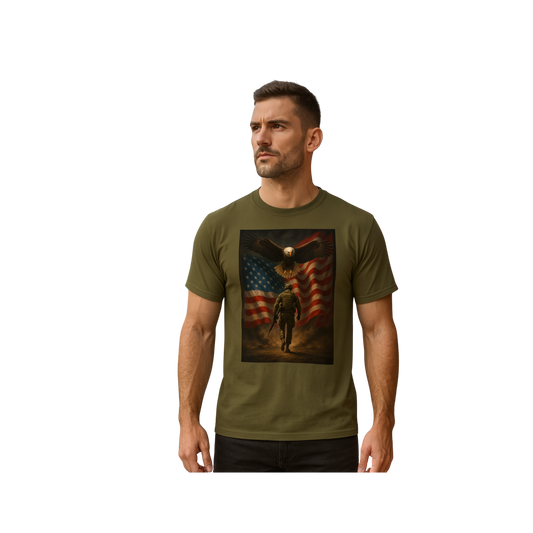 Patriotic Military Eagle USA Unisex T-shirt