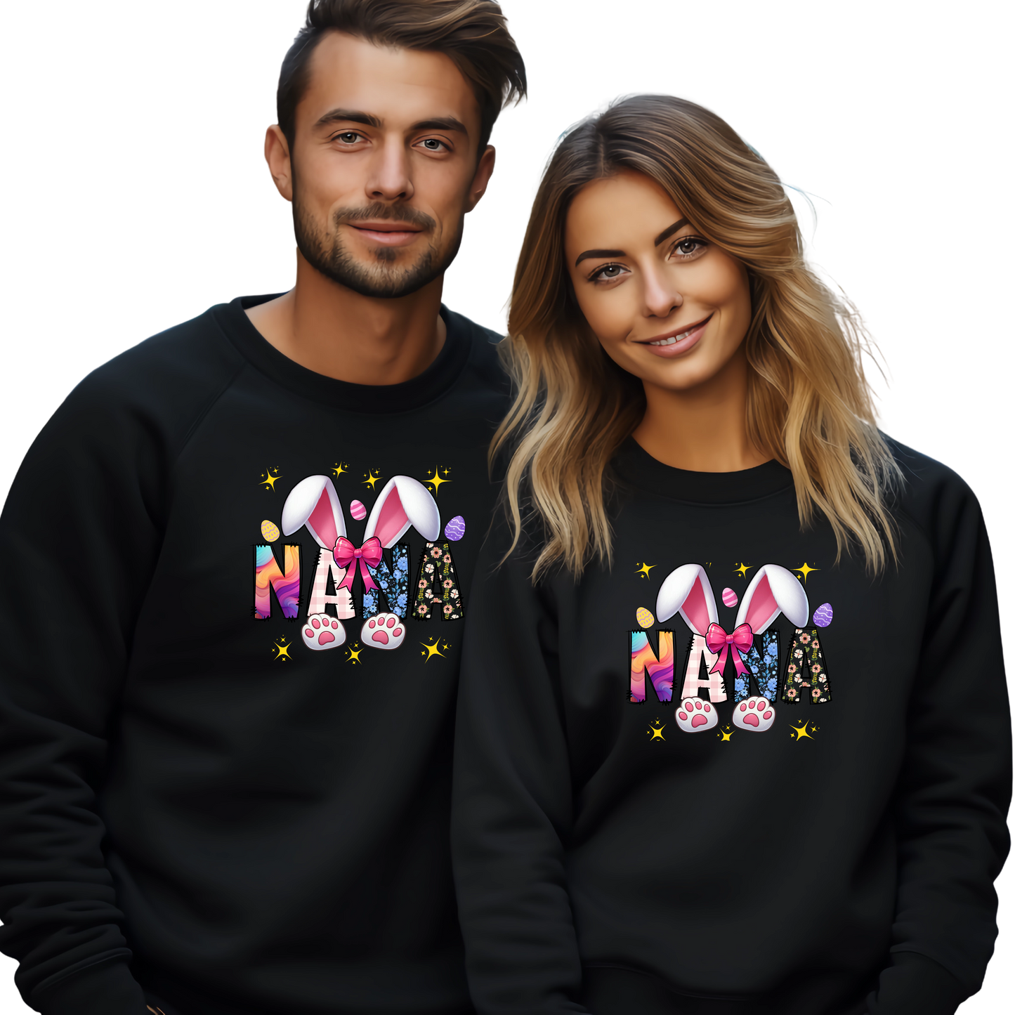 Mama Bunny Ears Easter Unisex Crewneck Pullover Sweatshirt