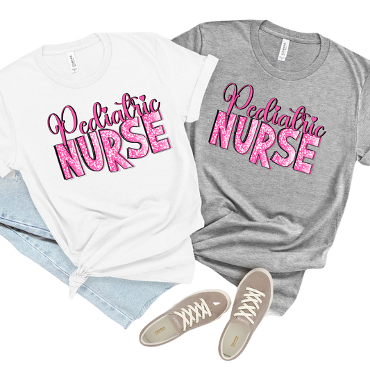 Pediatric Nurse Leopard T-Shirt