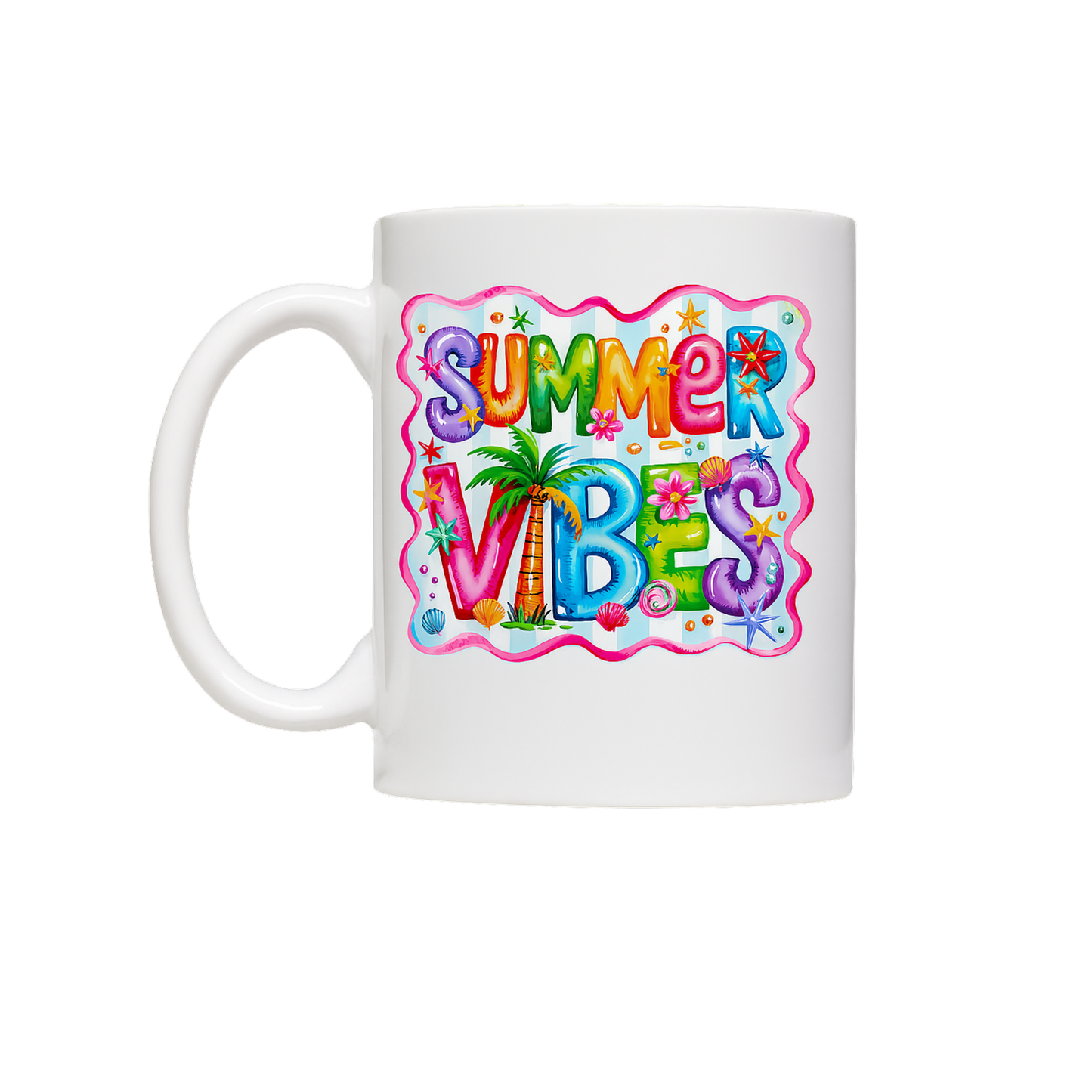 Colorful Summer Tropical Beach Vibes Mug