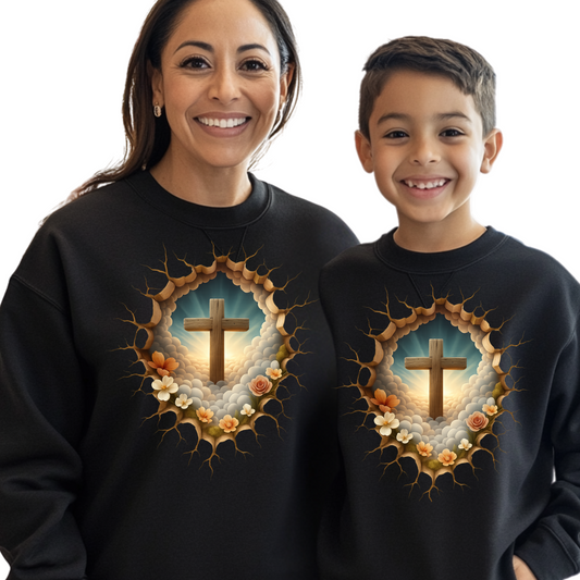 Faith Hope Resurrection Youth Pullover Hoodie