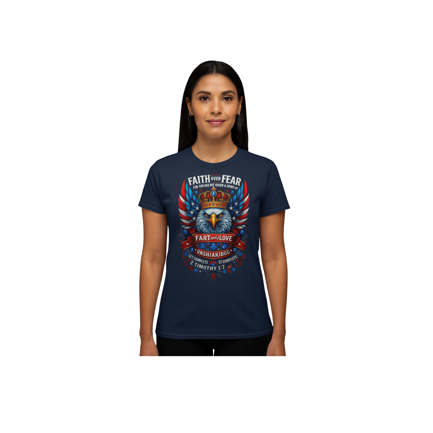 Faith Over Fear Patriotic eagle Unisex T-shirt