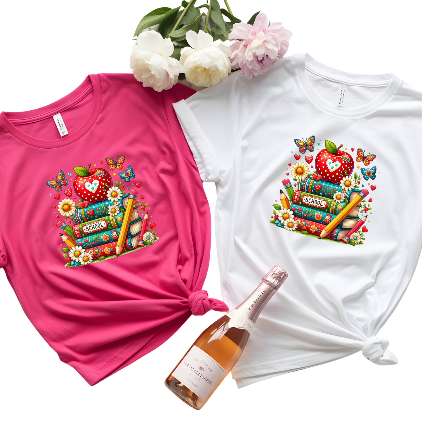 Back to School Floral Stack T-Shirt