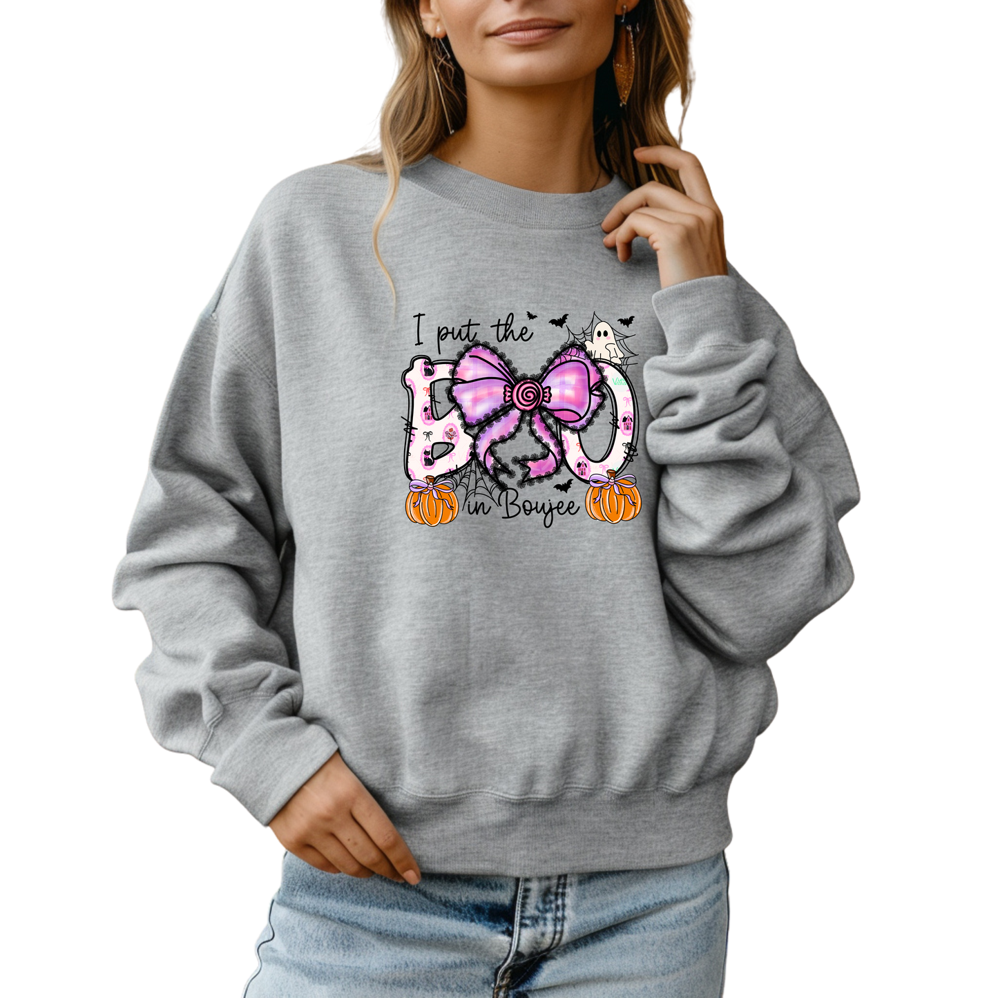 BOO in Boujee Crewneck Pullover Sweatshirt